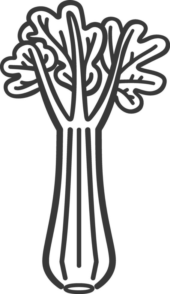 A black and white drawing of a vegetable vector