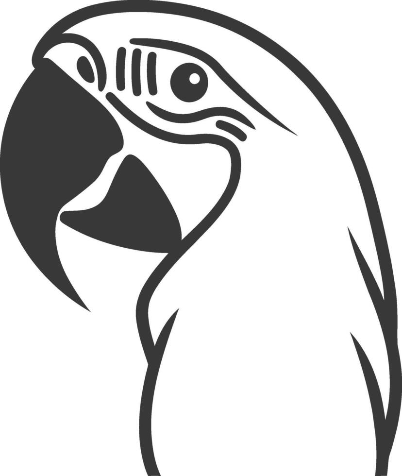 A parrot head icon on a white background vector