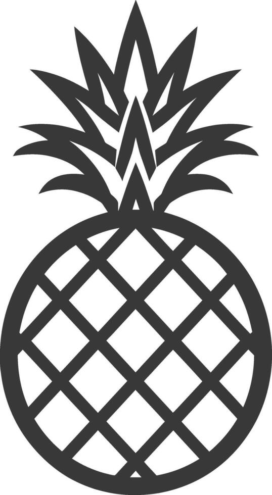 A pineapple silhouette on a white background vector