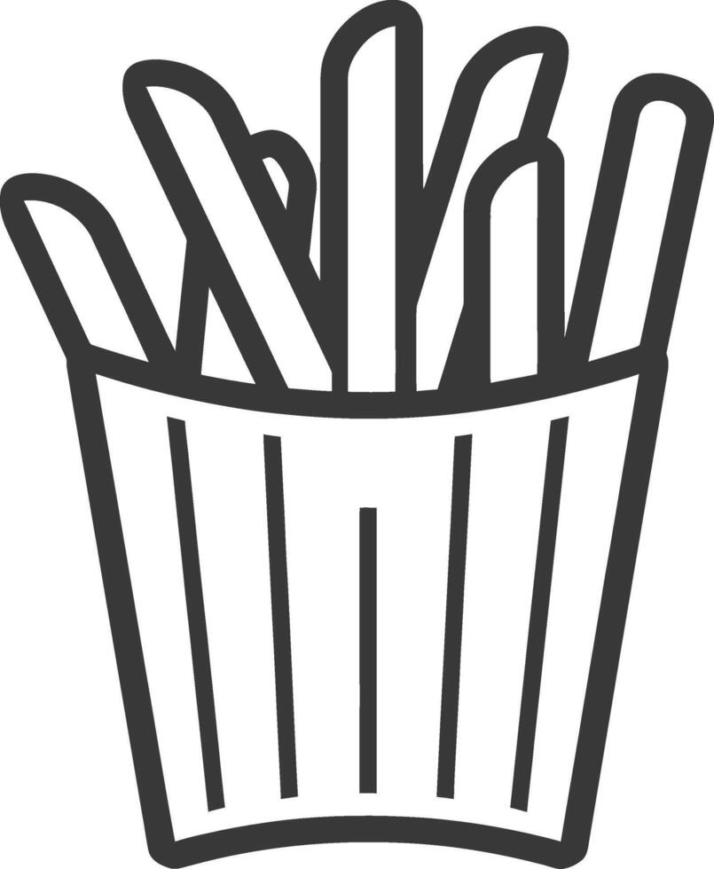 French fries icon illustration vector