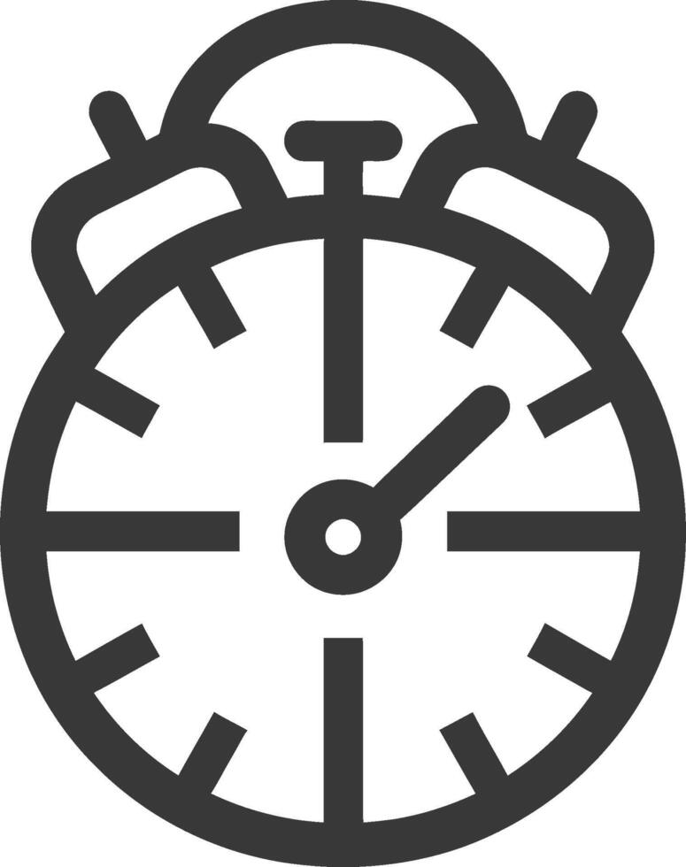 A black and white image of a clock vector