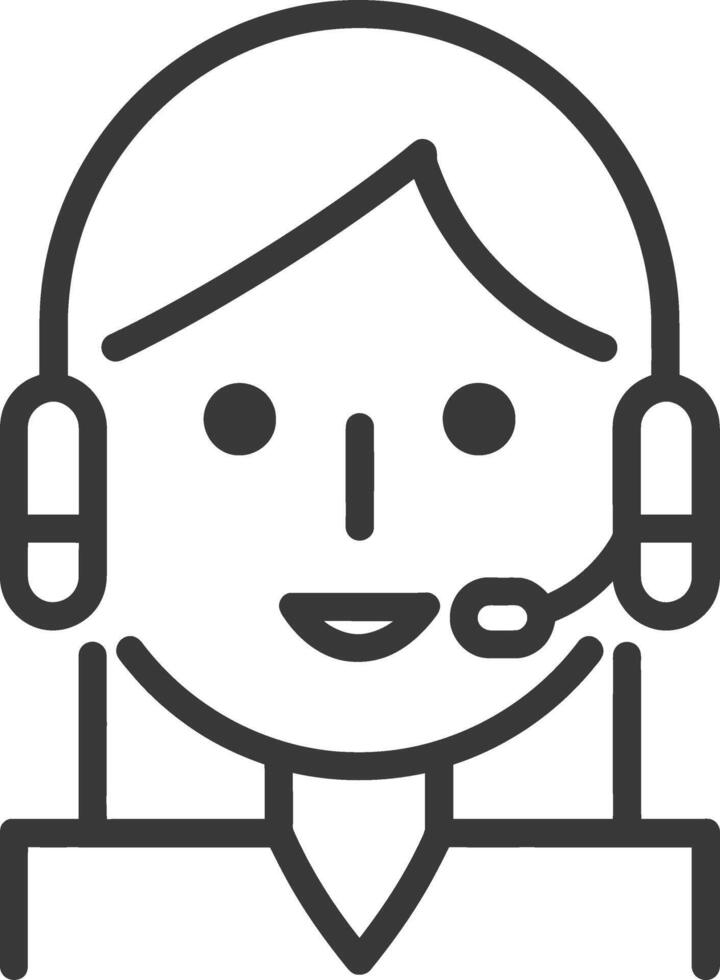 Call center operator icon illustration vector