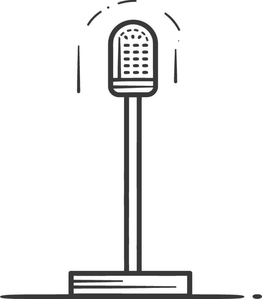 Microphone icon illustration vector