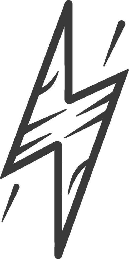 A lightning bolt icon on a white background vector
