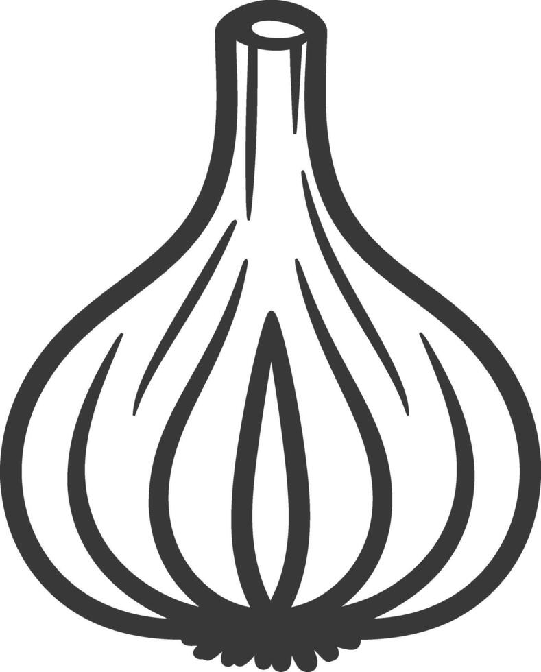 A garlic bulb on a white background vector