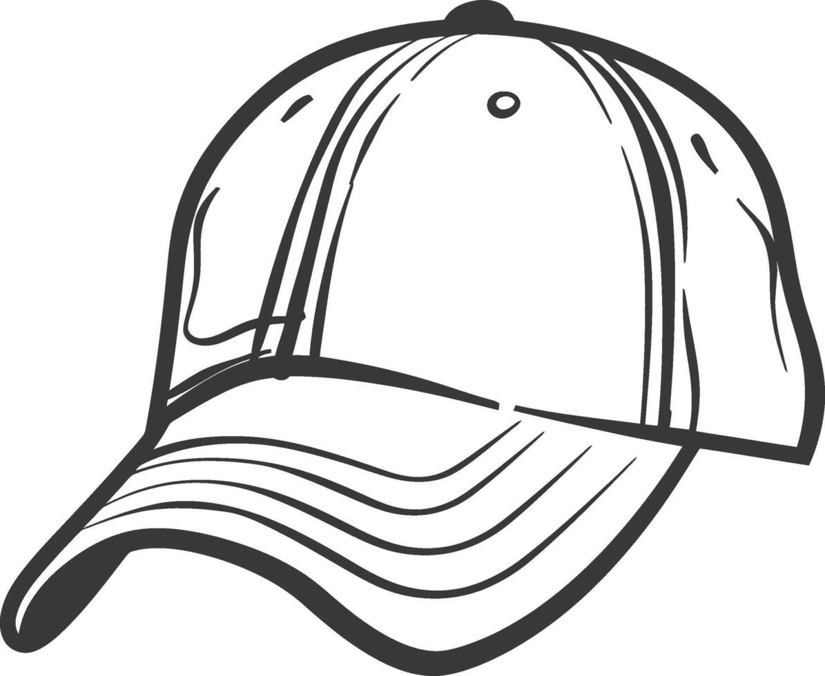 A baseball cap is shown in this drawing vector