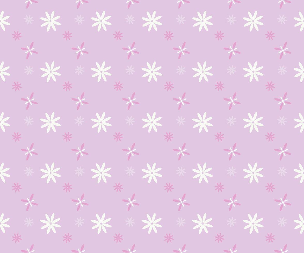 tiny pink flower as seamless pattern background vector