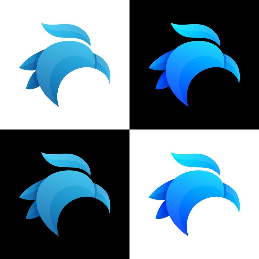 eagle abstract gradient logo design vector