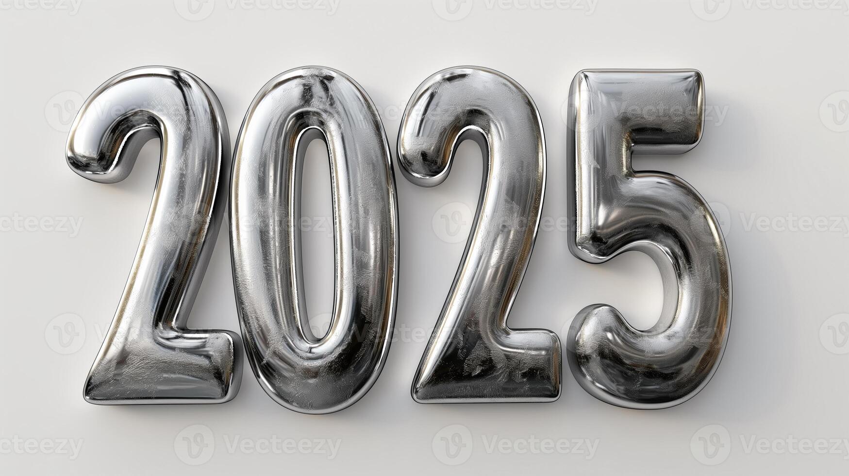 The number 2020 is shown in a metallic shape photo