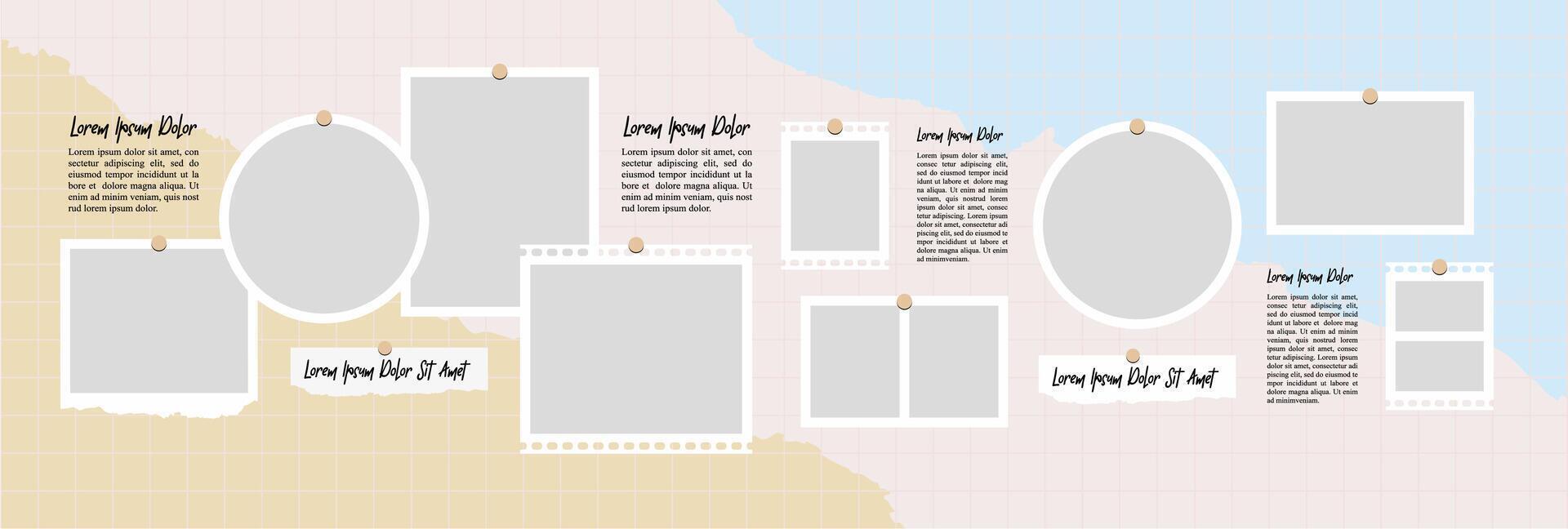Creative Template Collage Frames for photo vector