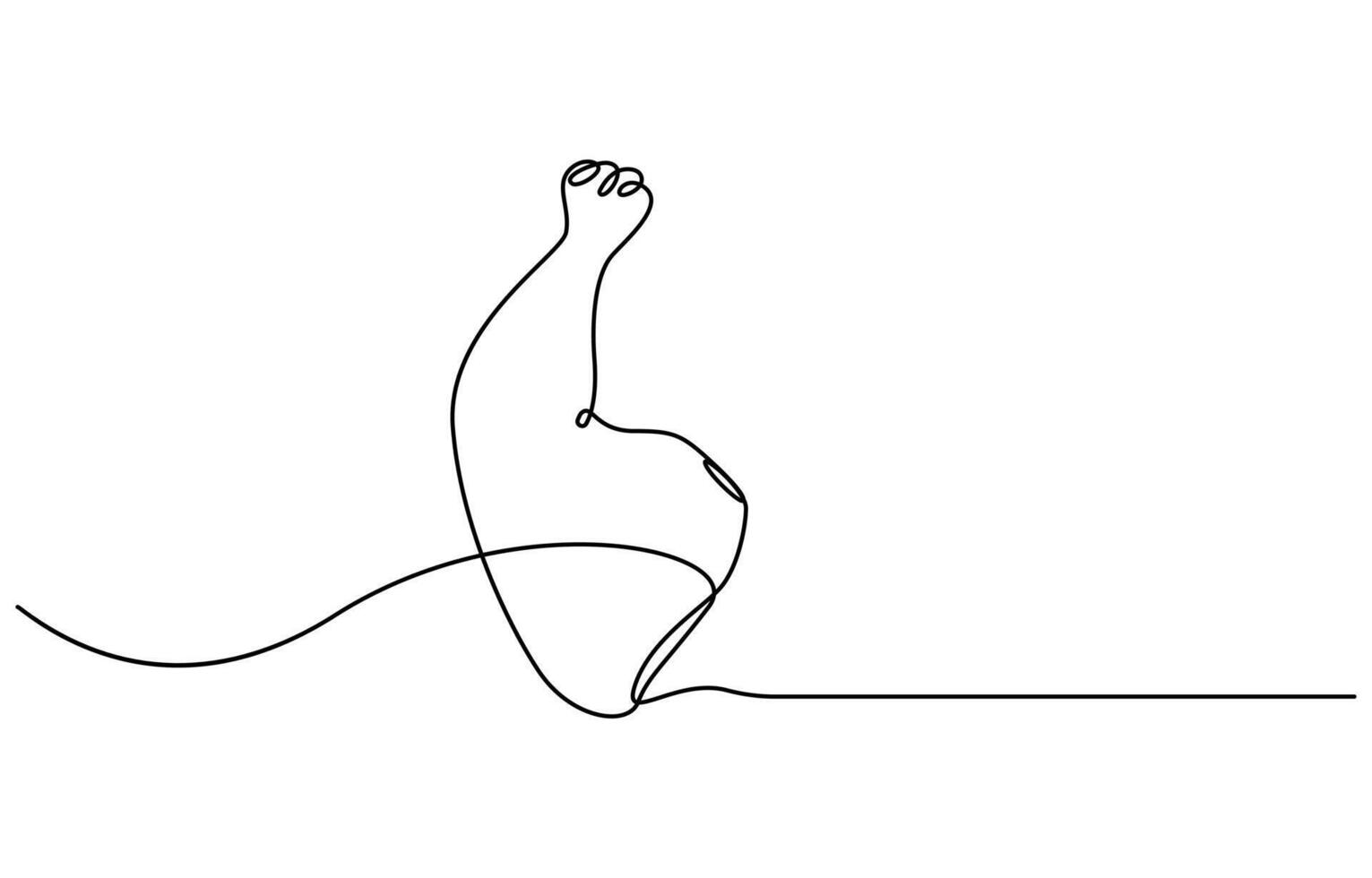 continuous line drawing of hot crispy fried chicken leg vector