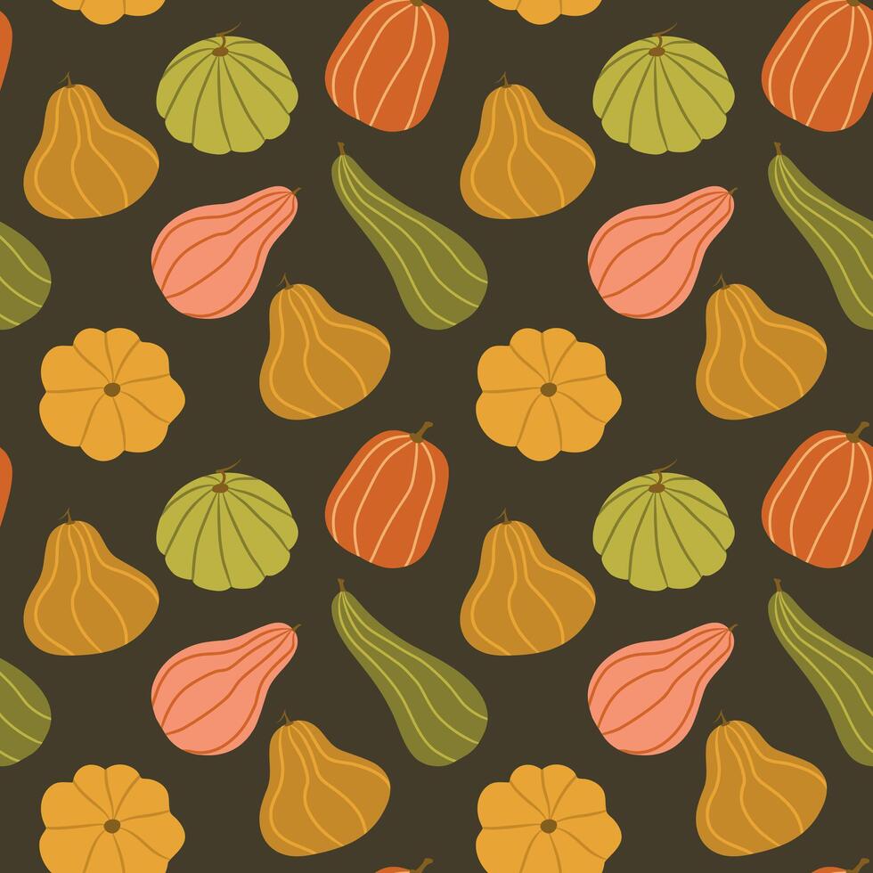 Pumpkin Seamless Pattern, Seamless Pattern vector