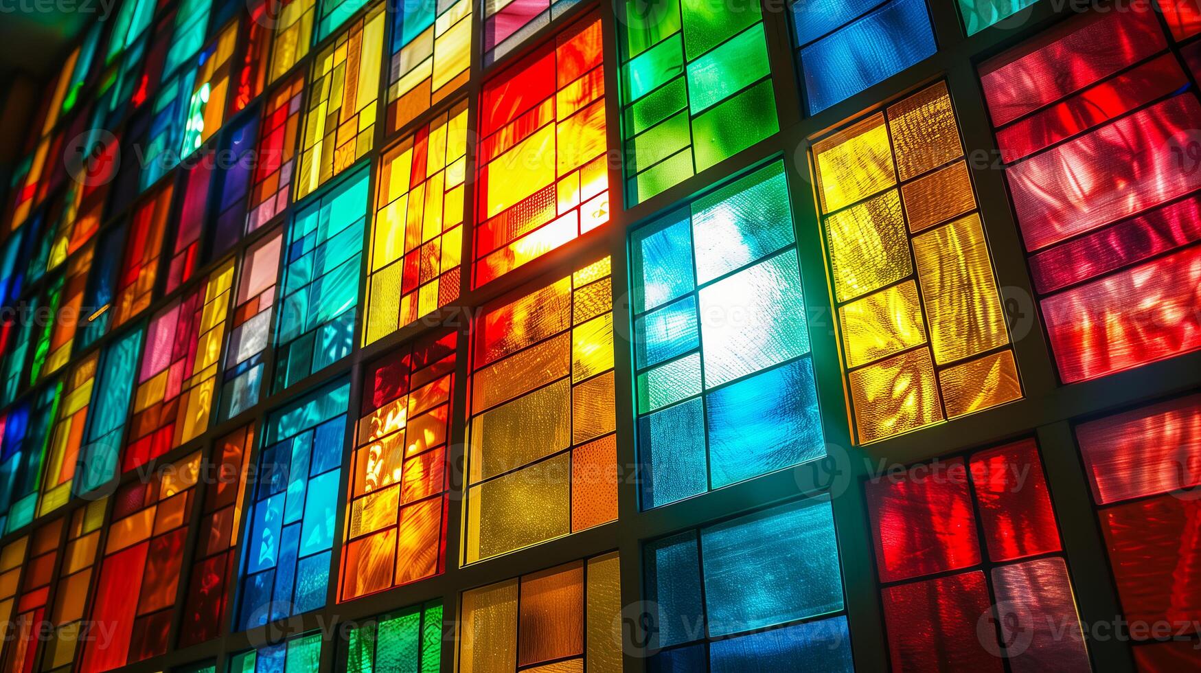 colored glass retro style window abstract background pattern photo