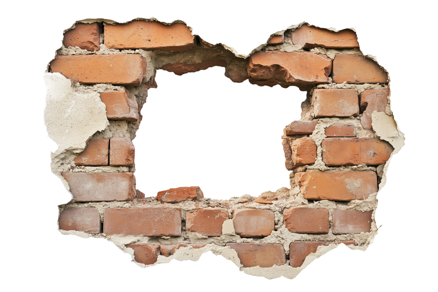 A hole in a brick wall png