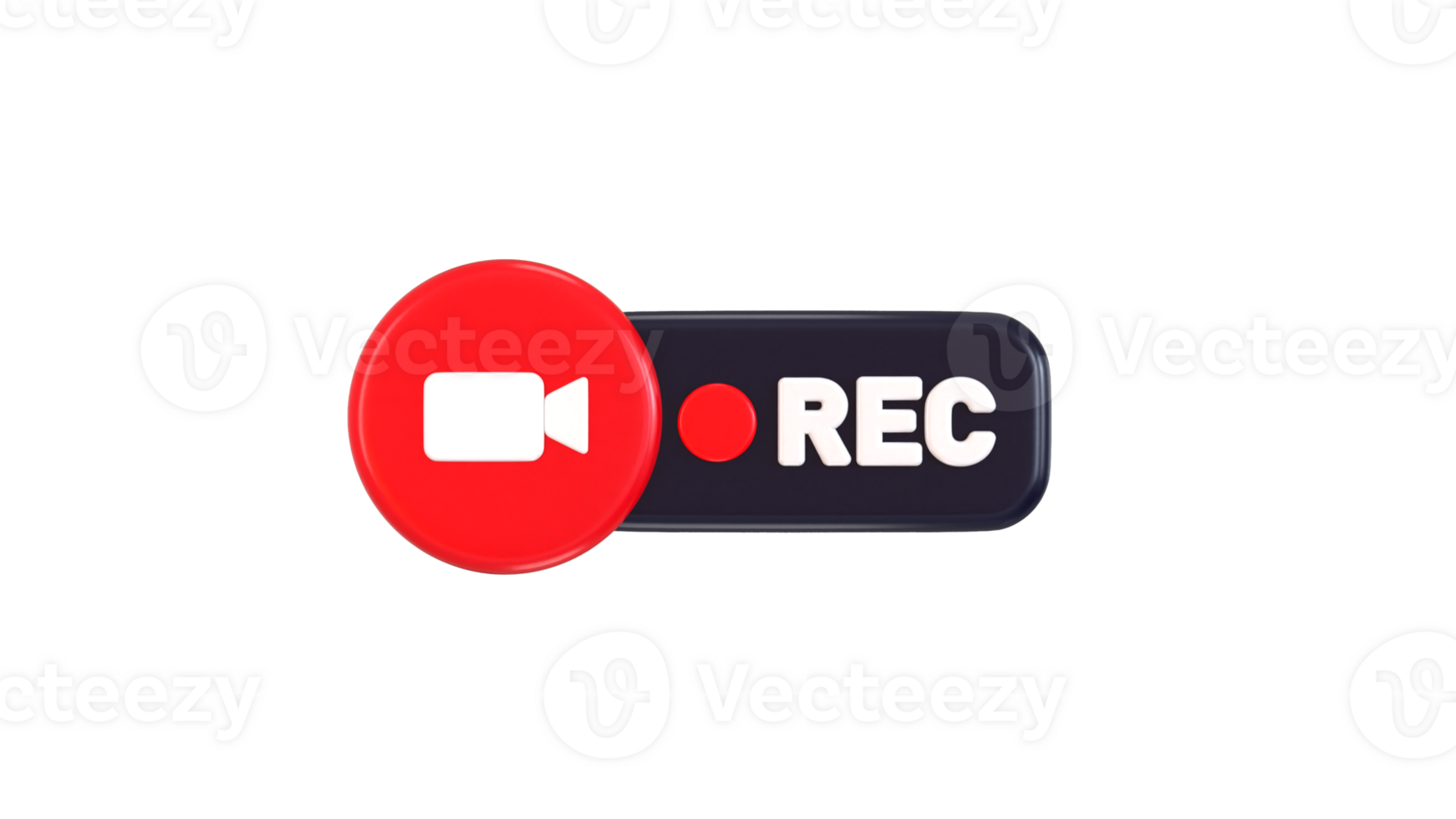 recording icon 3d rendering illustration png