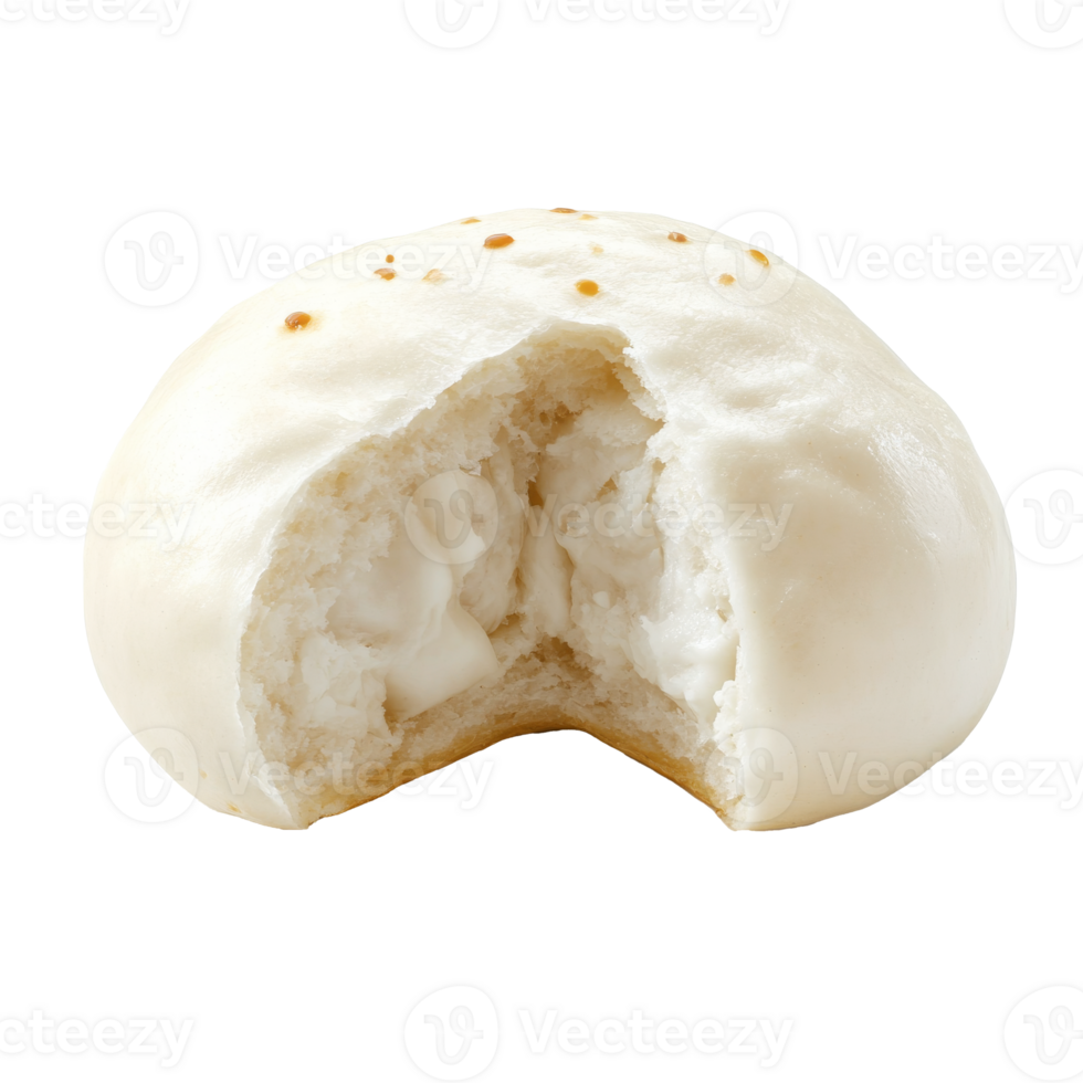 A white bun with a hole in it png