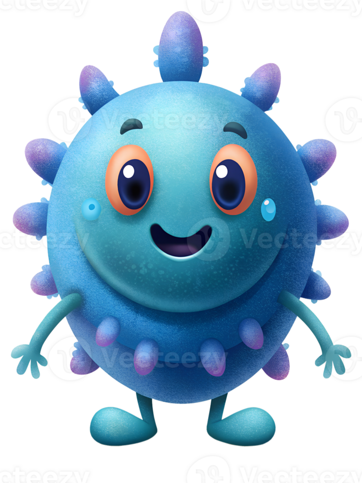 Create a cute cartoon character, germs png