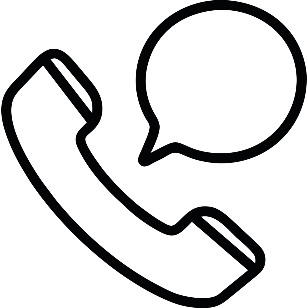 A phone icon with a speech bubble png