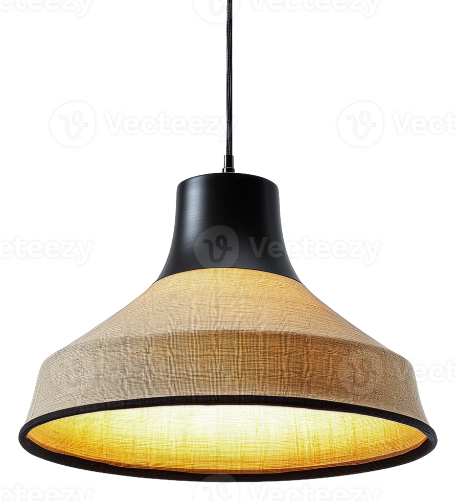 Warm glow modern pendant lamp in-home isolated on transparent background png