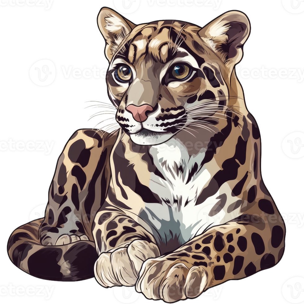 Clouded Leopard Transparent Background Icon png