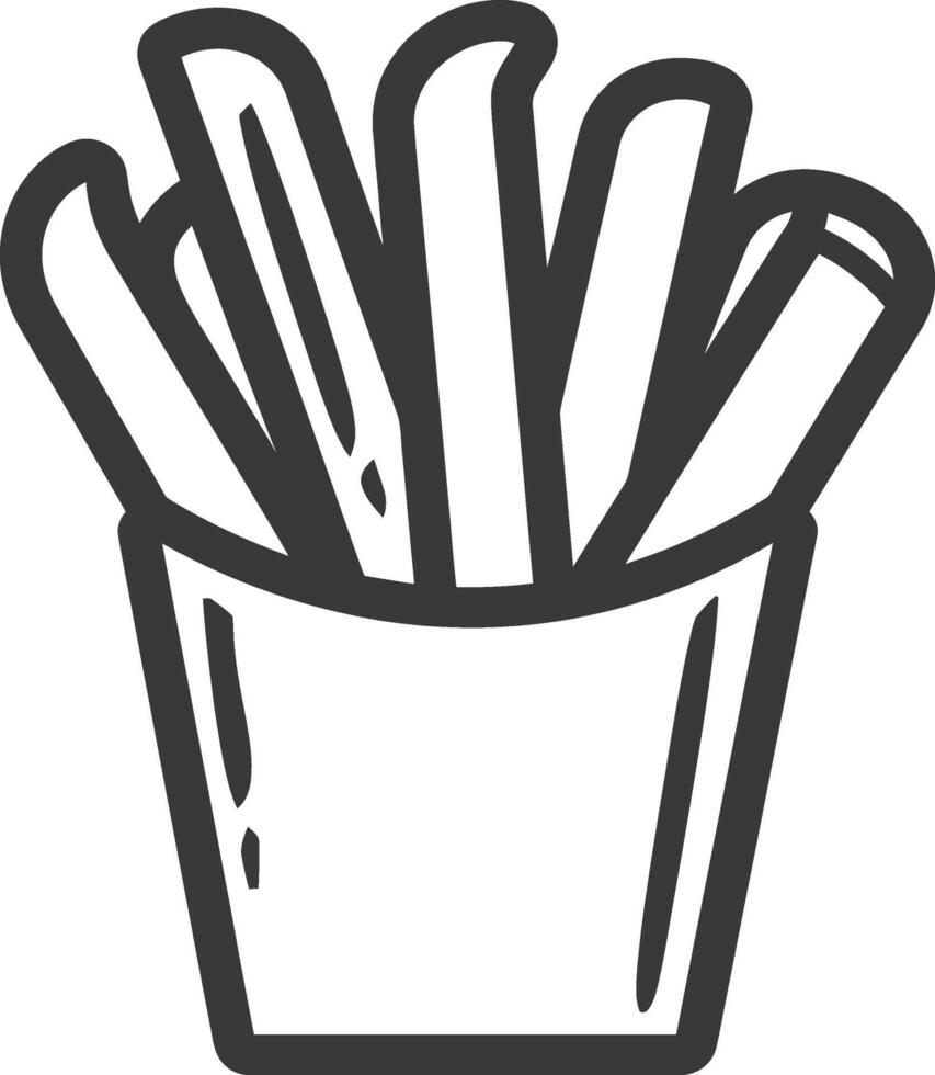 French fries icon illustration vector