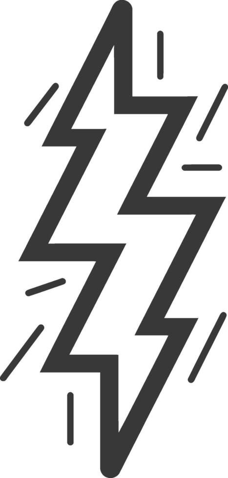 A lightning bolt icon on a white background vector
