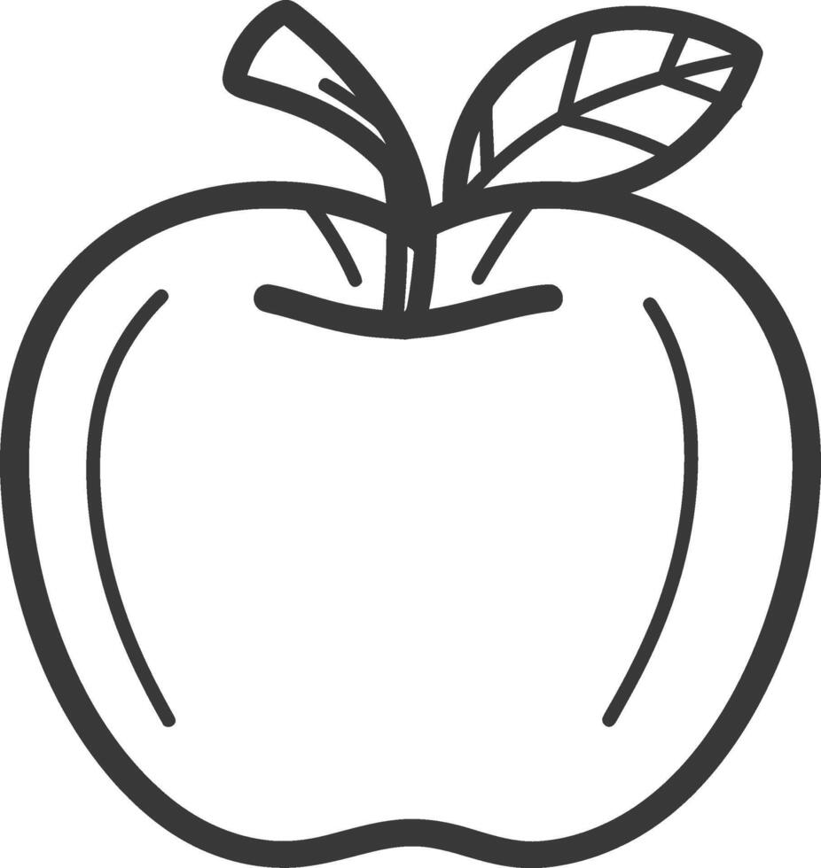 Apple coloring pages for kids vector