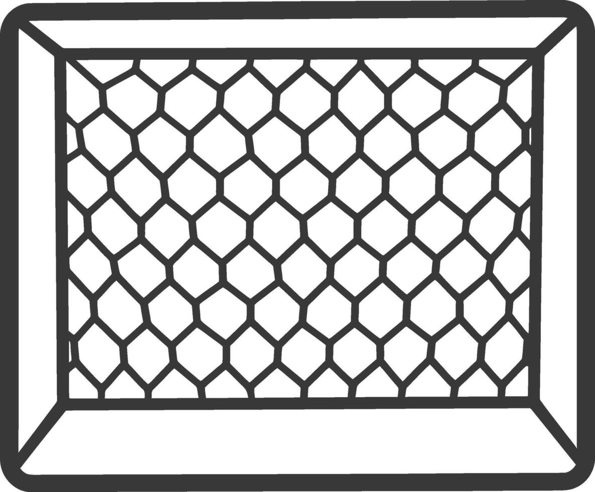 A black and white illustration of a net vector