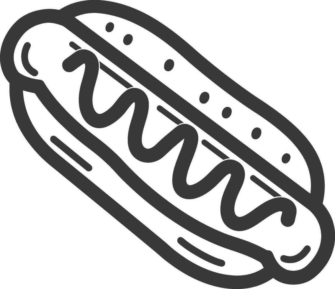 Hot dog icon illustration vector