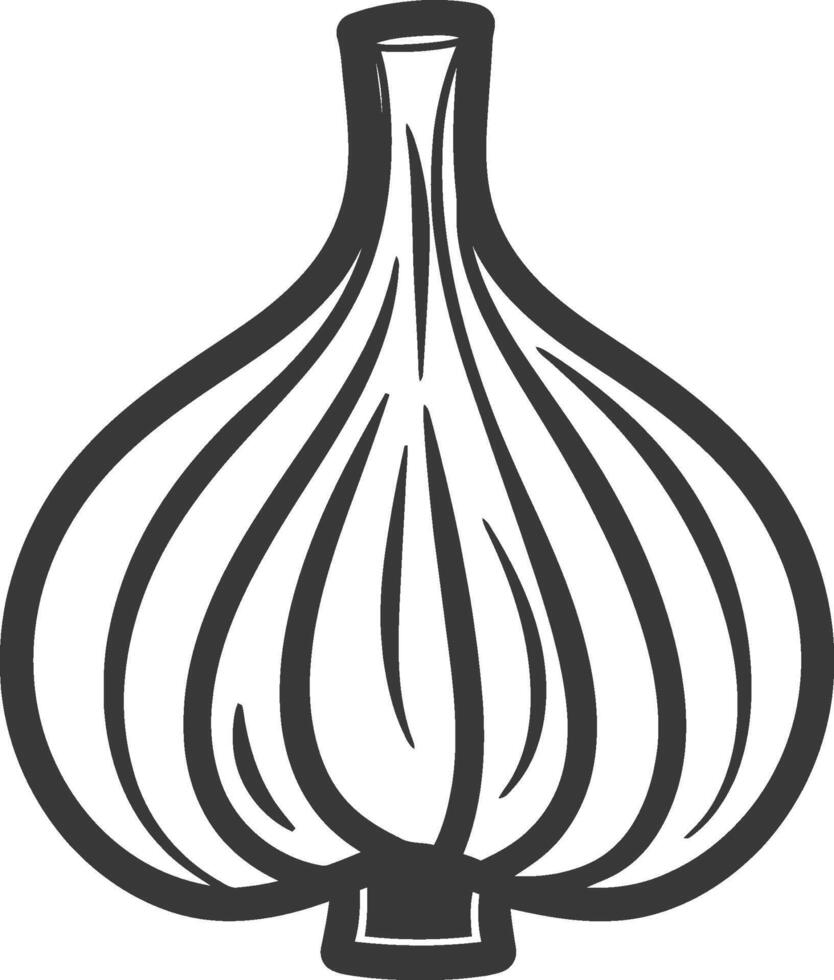 A garlic bulb on a white background vector
