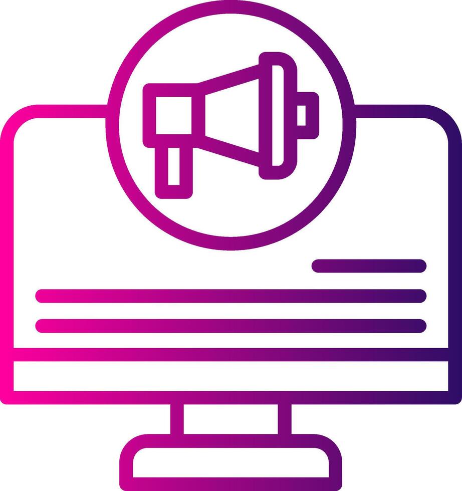 Online Pr Line Gradient Icon vector