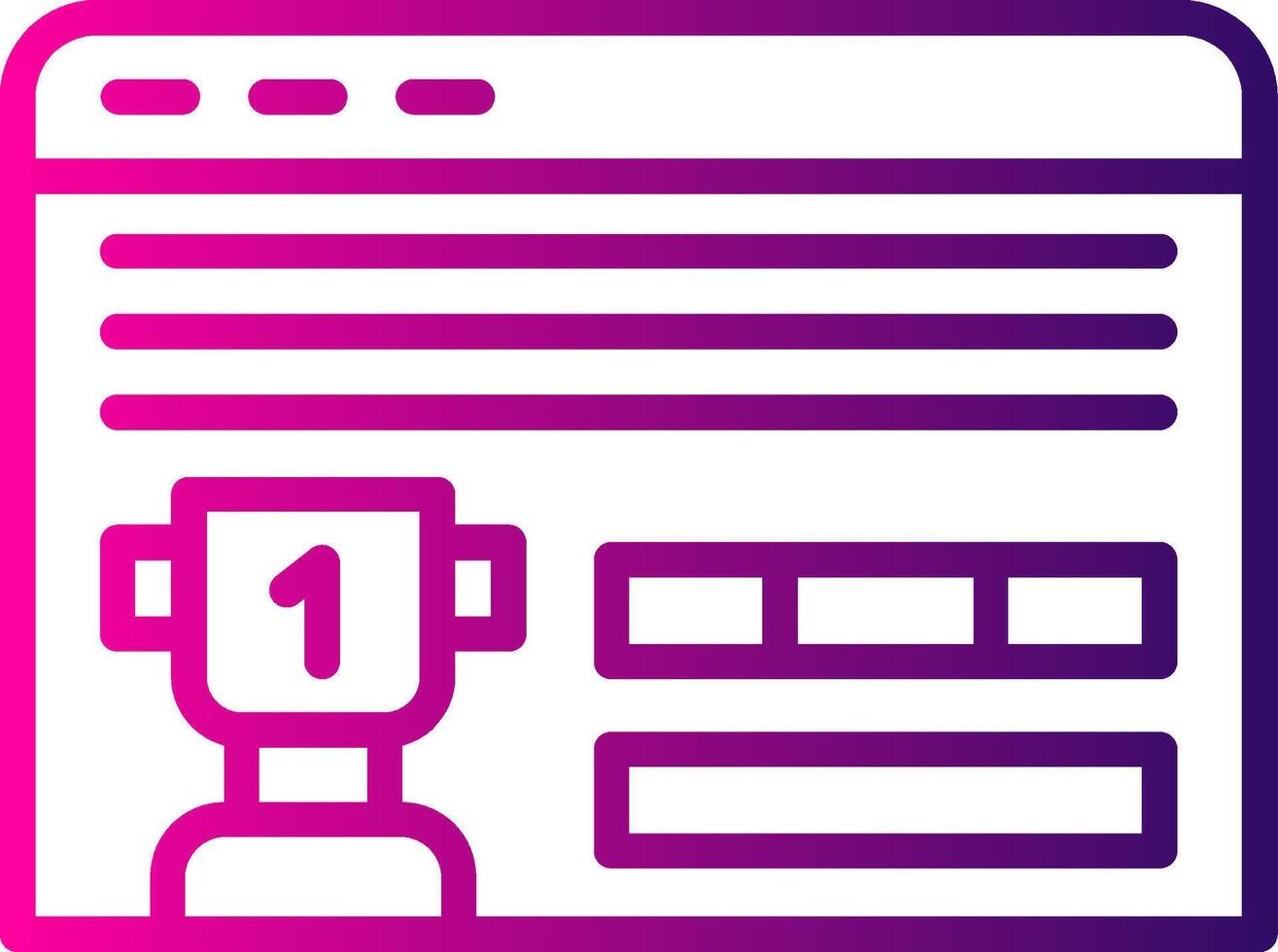 Online Contest Line Gradient Icon vector