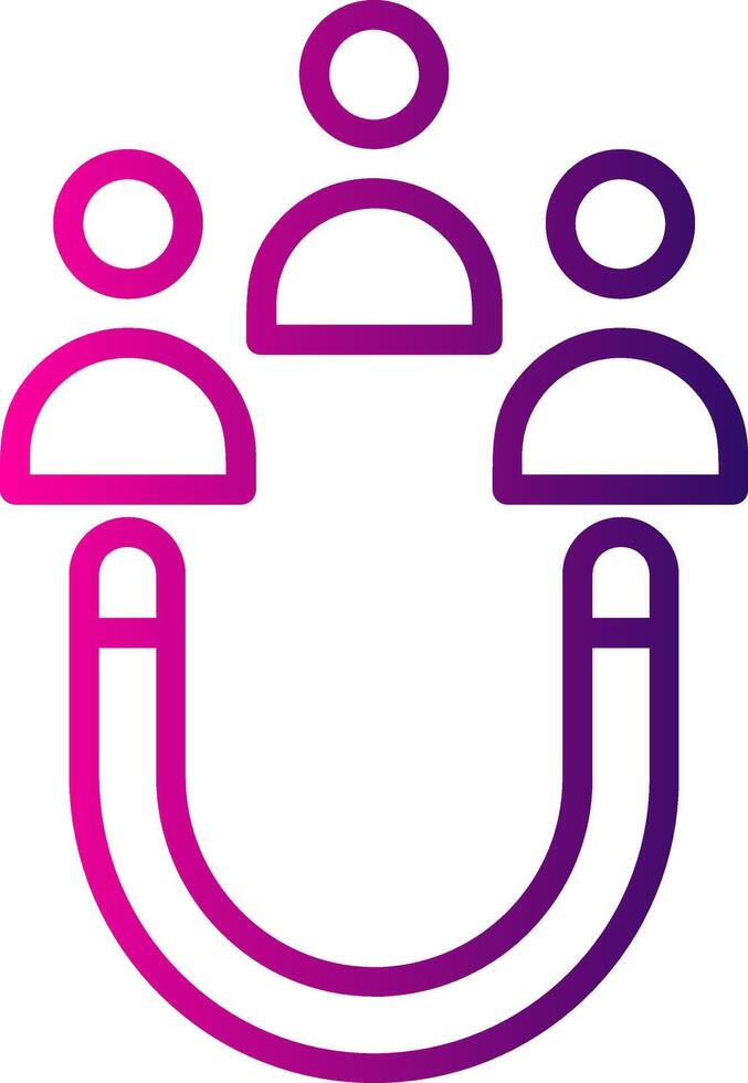 Customer Acquisition Line Gradient Icon vector