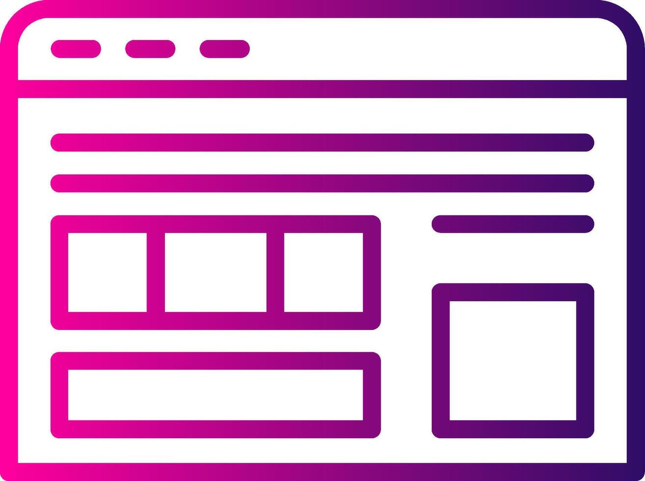 Native Advertising Line Gradient Icon vector