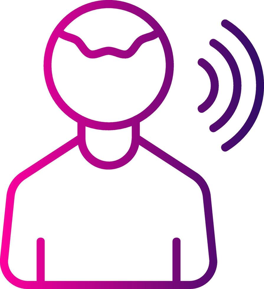 Influencer Line Gradient Icon vector