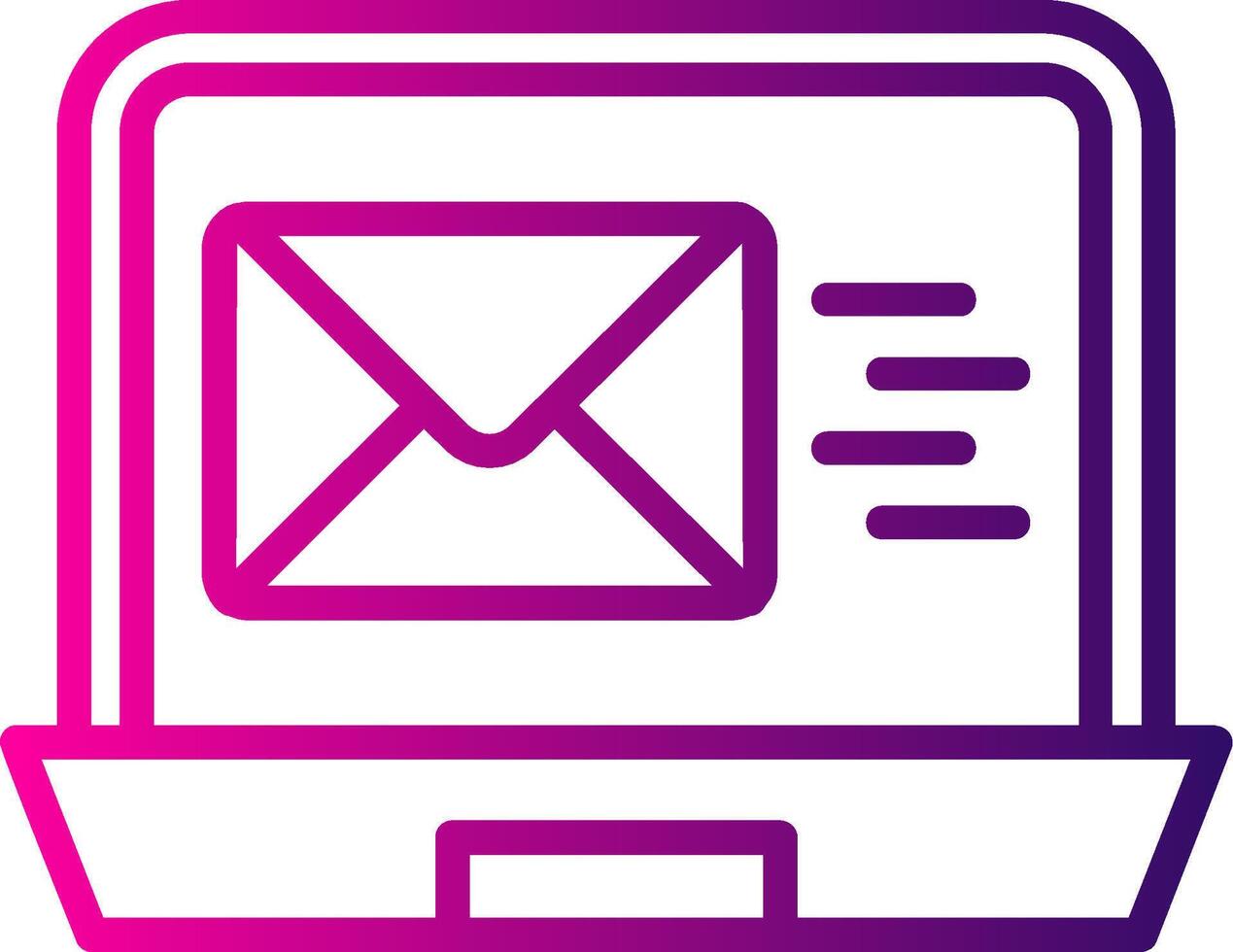 Email Marketing Line Gradient Icon vector
