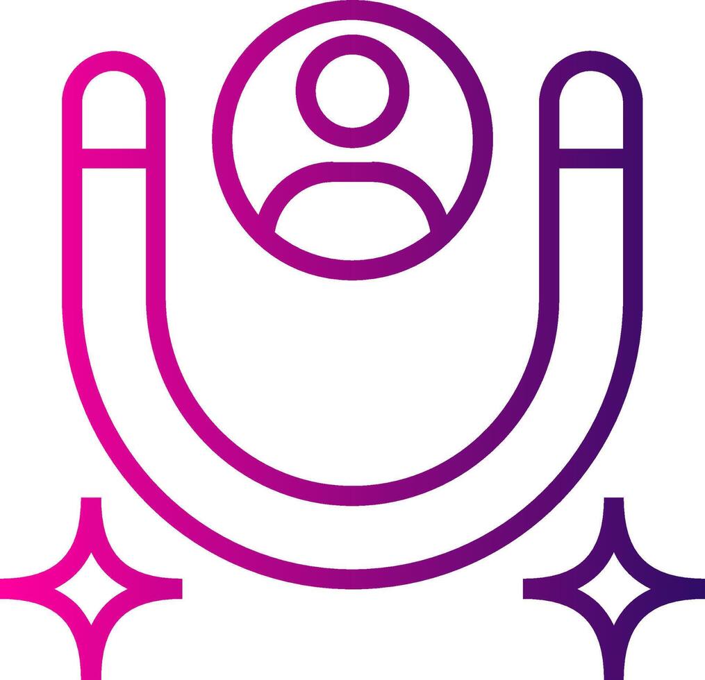 Lead Generation Line Gradient Icon vector