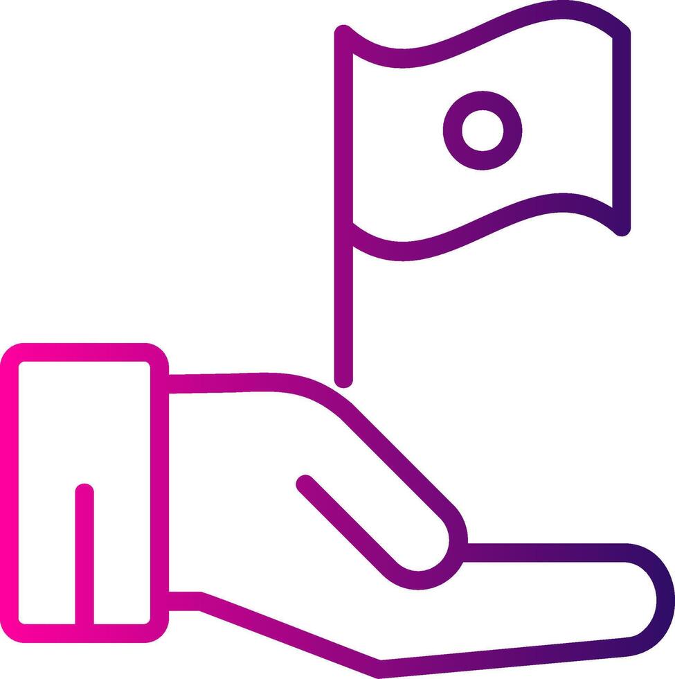 Independent Line Gradient Icon vector