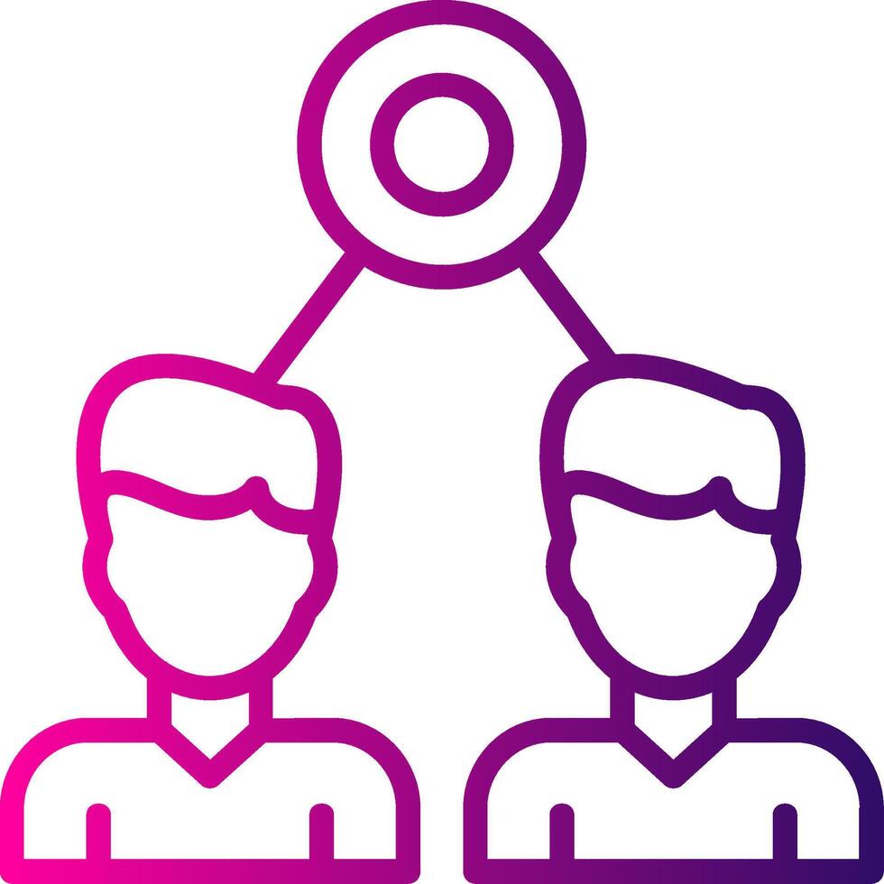 Lookalike Audiences Line Gradient Icon vector