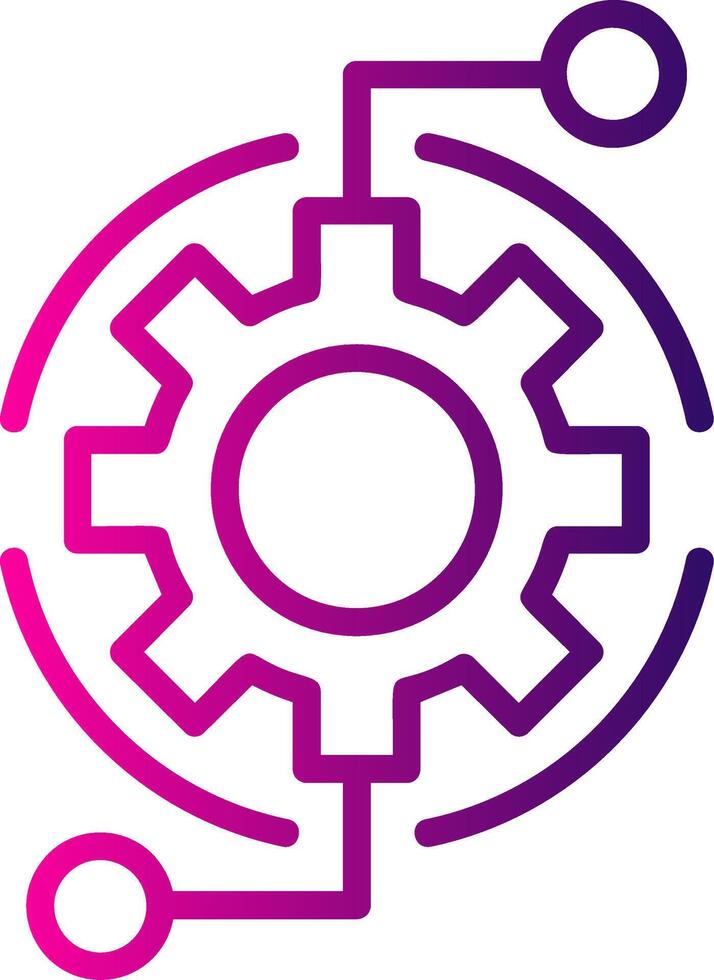 Business Automation Line Gradient Icon vector