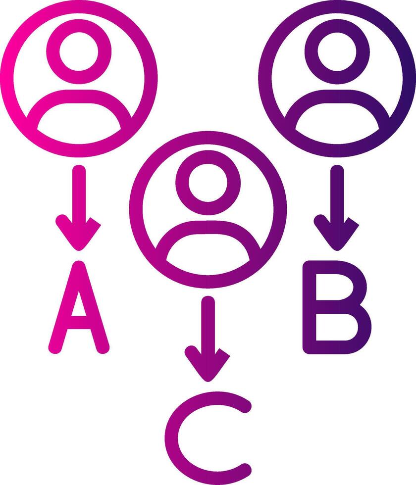 Customer Types Line Gradient Icon vector