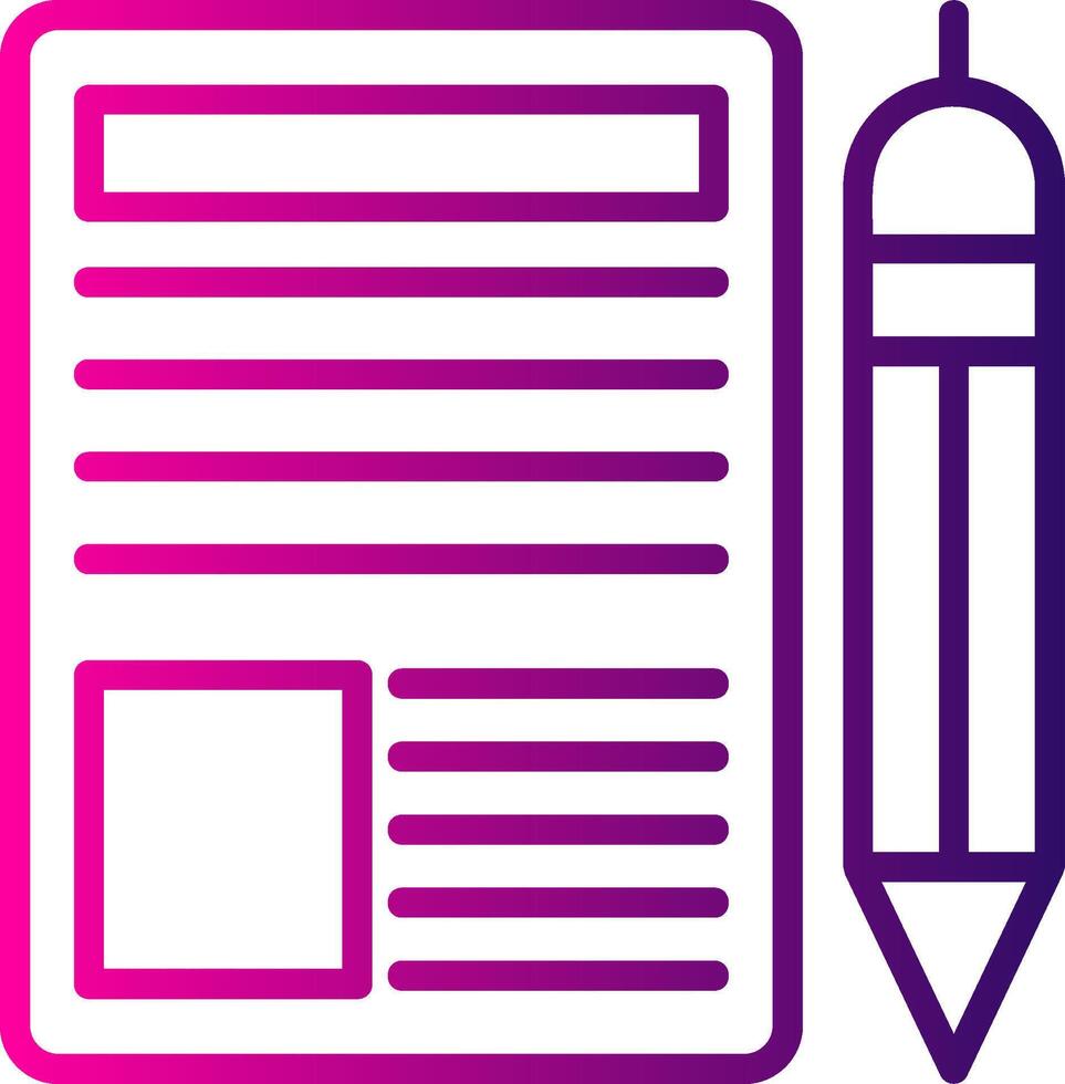 Blogger Line Gradient Icon vector