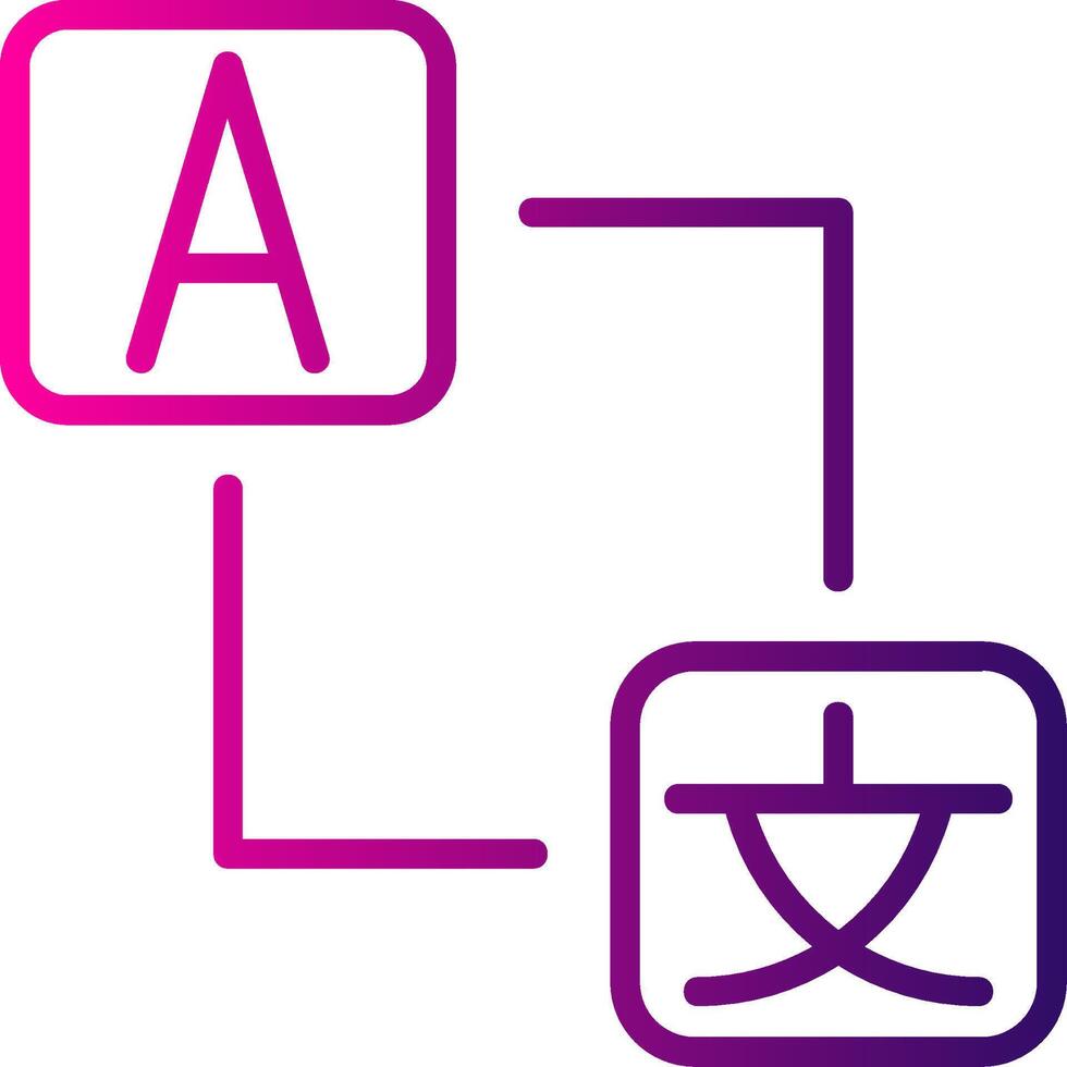 Language Barrier Line Gradient Icon vector