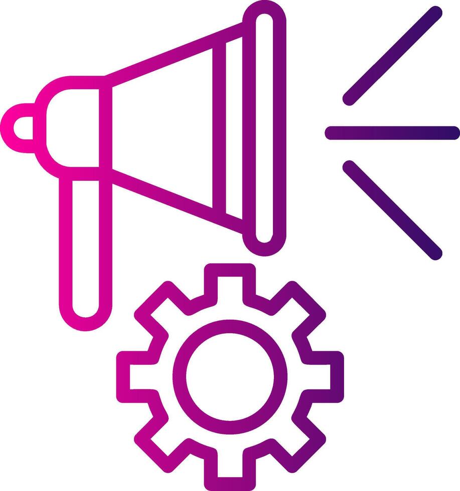 Campaign Optimization Line Gradient Icon vector