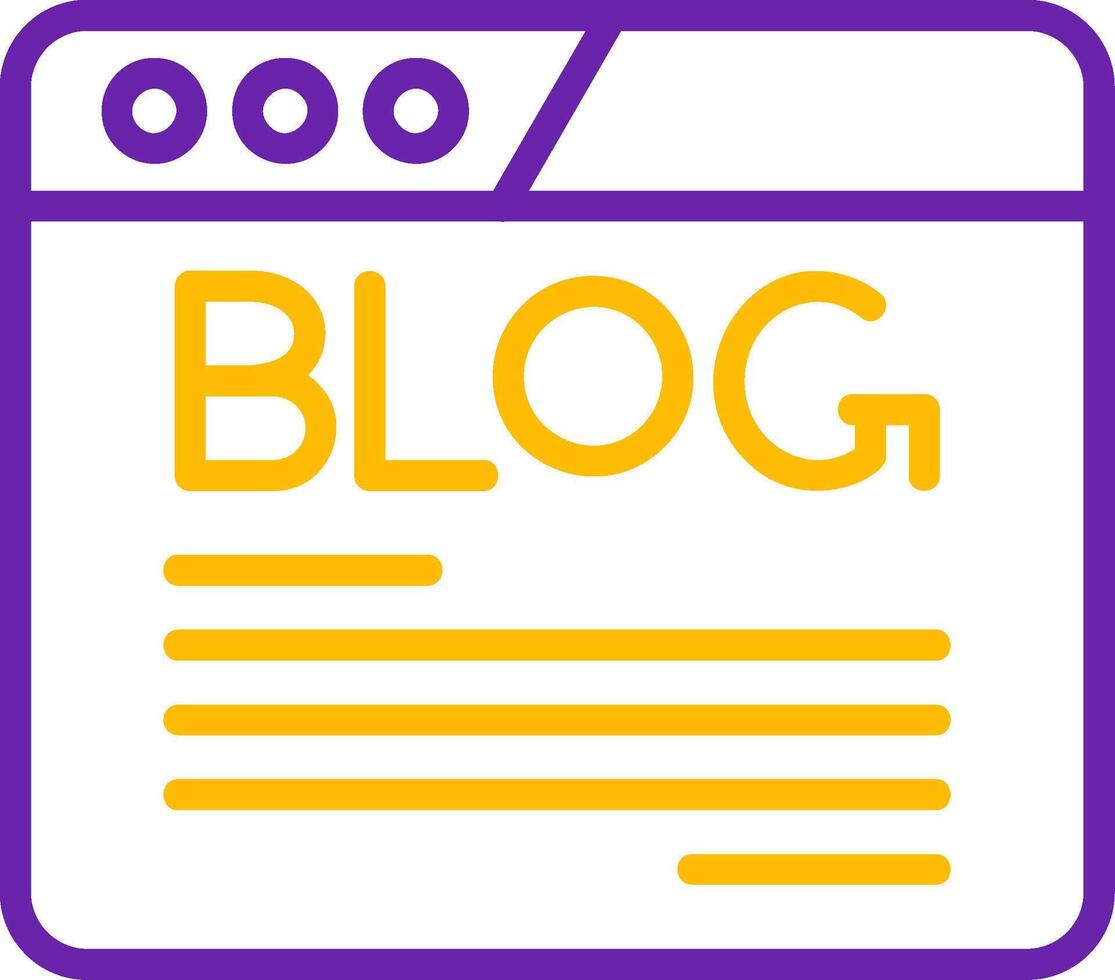 Blog Line Two Color vector