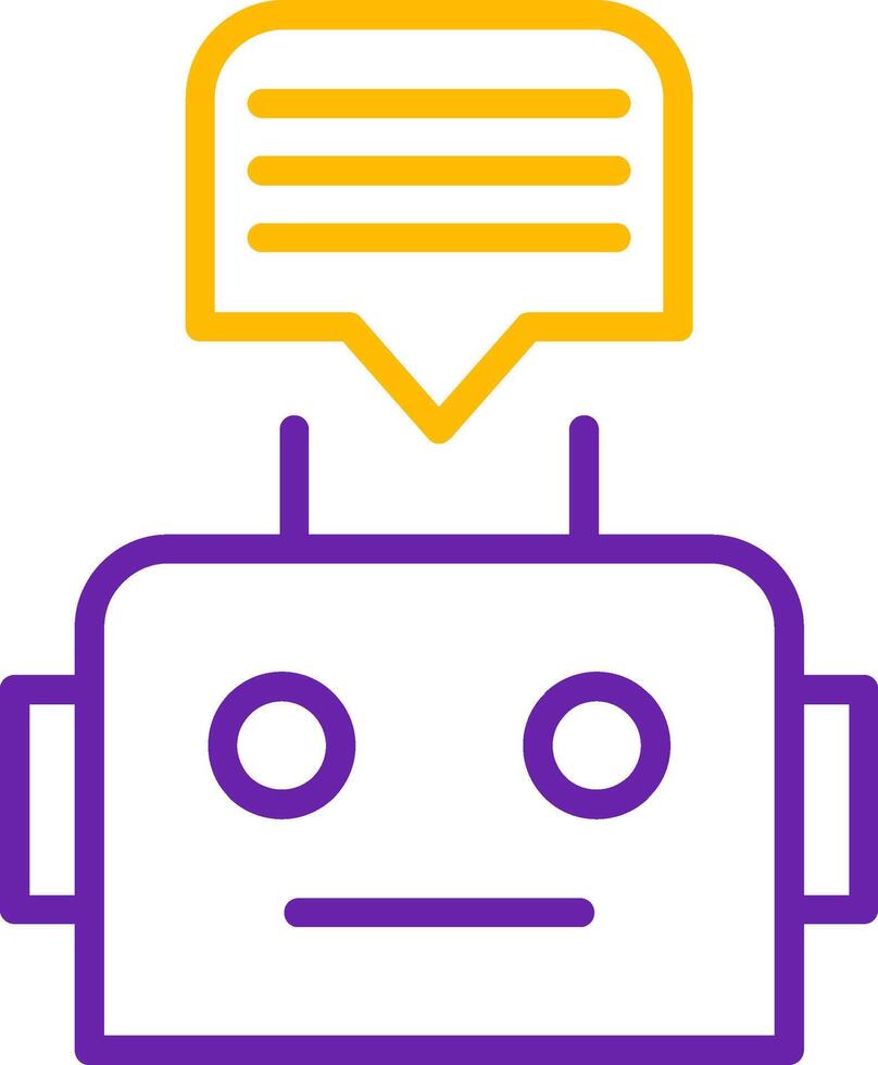 Chatbot Line Two Color vector