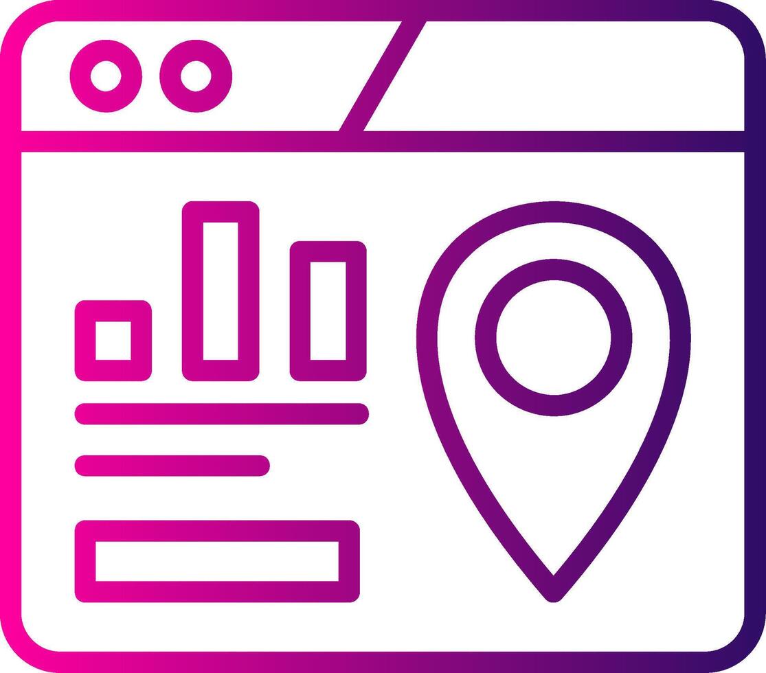 Map Pack Line Gradient Icon vector