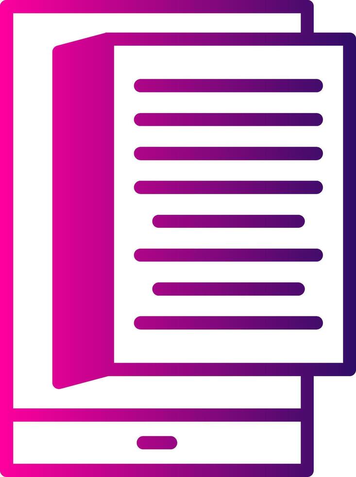 Ebook Line Gradient Icon vector