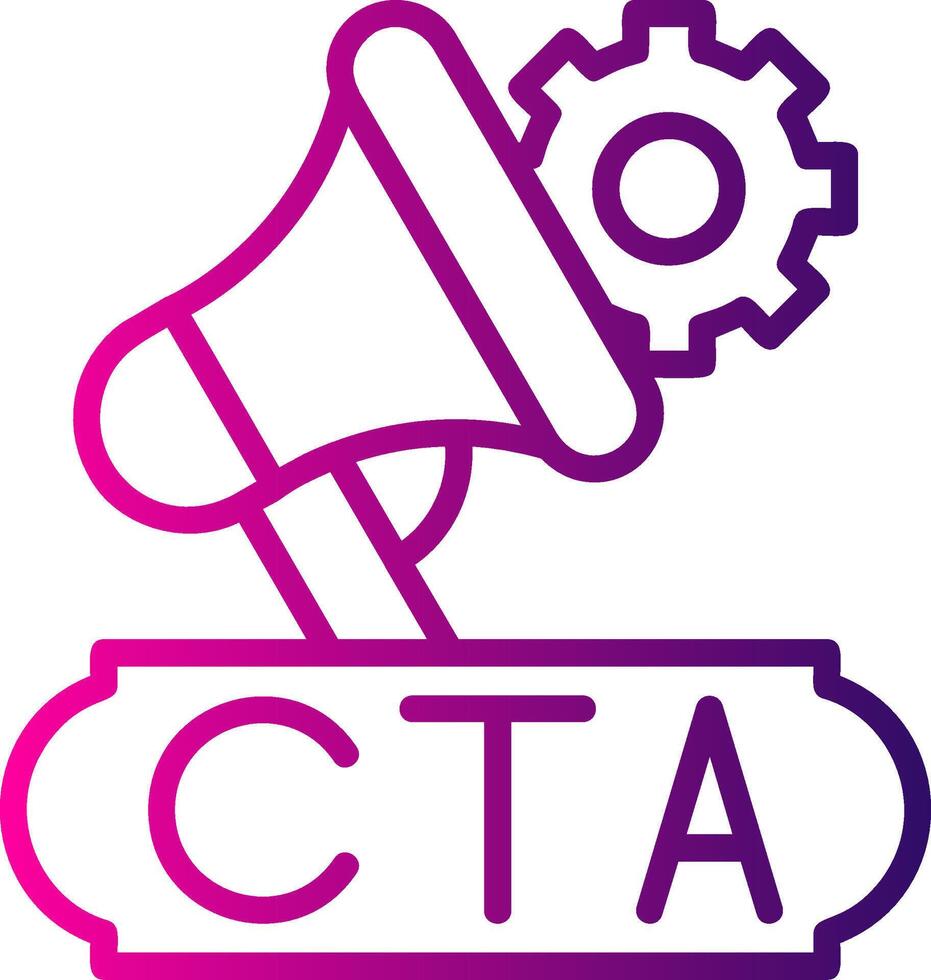 Cta Line Gradient Icon vector