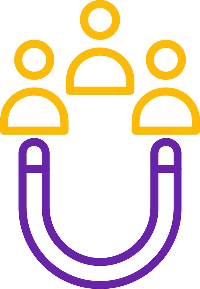 Customer Acquisition Line Two Color vector